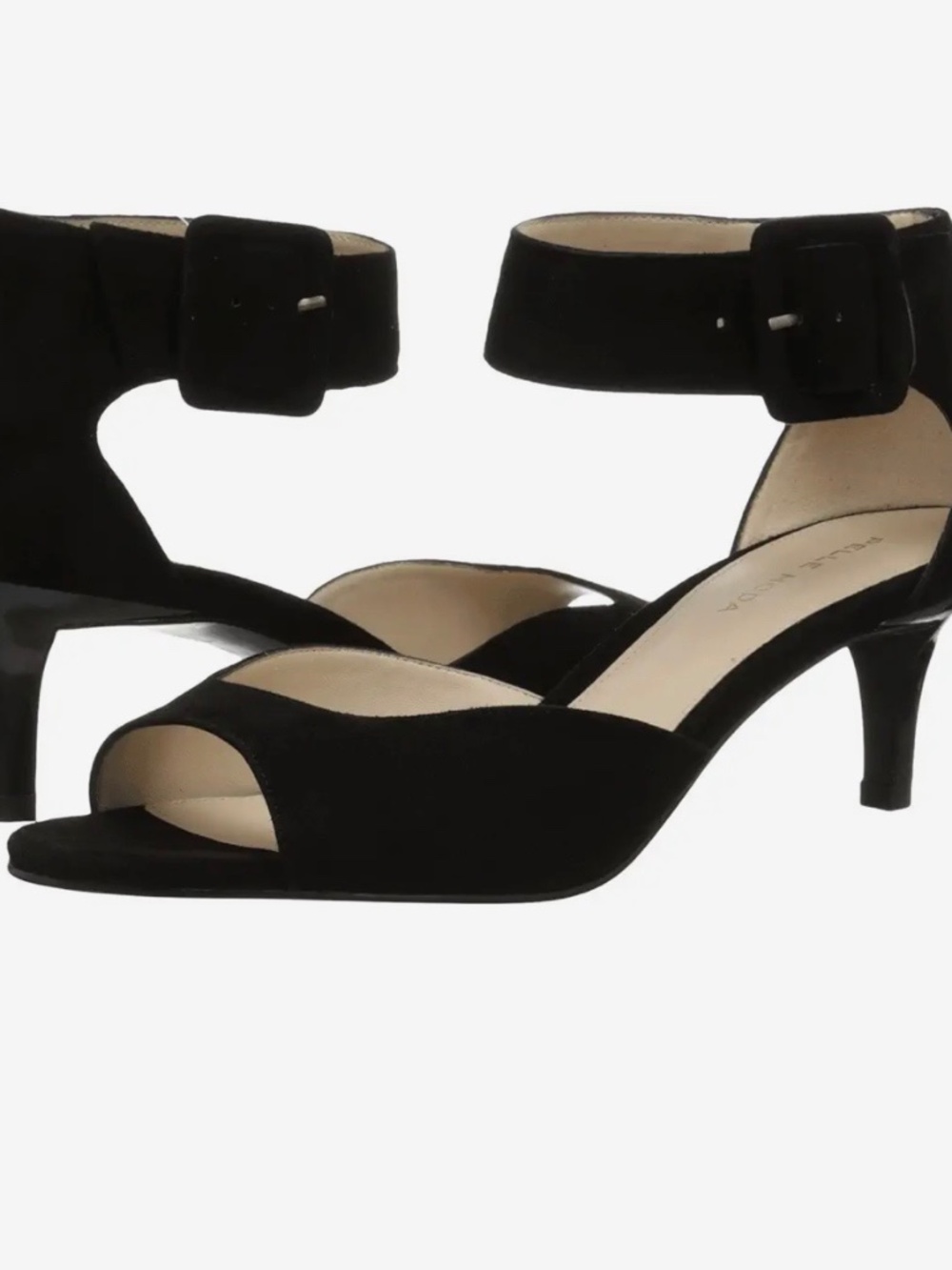 Pelle Moda Black Berlin Kitten Heel